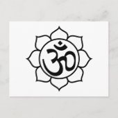 Symbool Lotus Flower Aum Briefkaart (Voorkant)