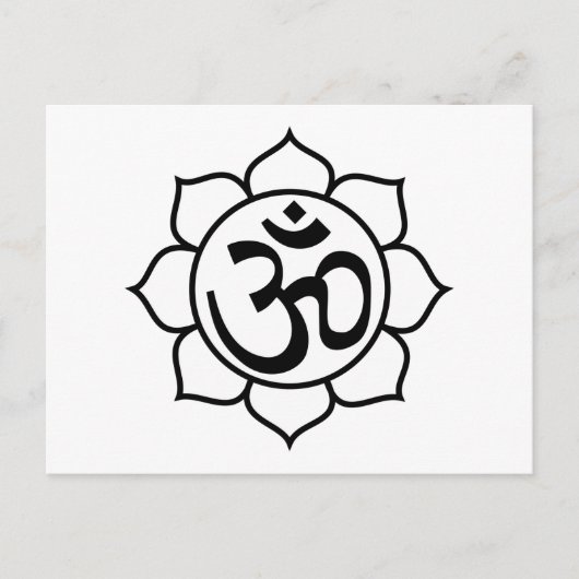 Symbool Lotus Flower Aum Briefkaart (Voorkant)