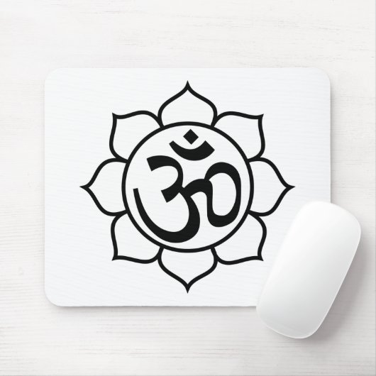 Symbool Lotus Flower Aum Muismat (Met muis)