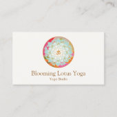 Symbool Lotus Flower en Om Visitekaartje (Voorkant)