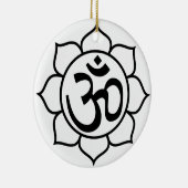 Symbool Lotus Flower Om Keramisch Ornament (Rechts)