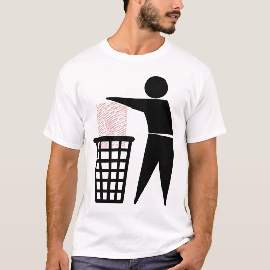 Symbool Man verwijderen (foto toevoegen) T-shirt (Voorkant)
