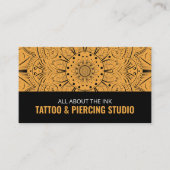 Symbool Mandala, tatoeëer en body Piercer Visitekaartje (Voorkant)