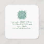 Symbool Mandala Yoga van het universum Vierkante Visitekaartje (Achterkant)