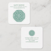 Symbool Mandala Yoga van het universum Vierkante Visitekaartje (Voorkant / Achterkant)