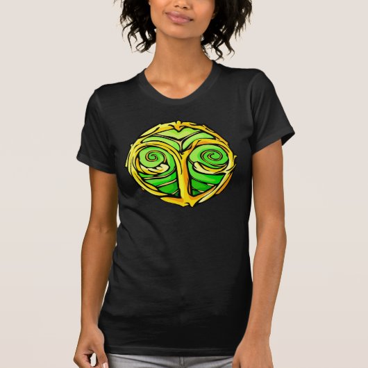 Symbool met gekleurde groeven t-shirt (Voorkant)