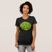 Symbool met gekleurde groeven t-shirt (Voorkant volledig)
