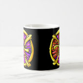 Symbool met gekleurde stampen koffiemok (Center)