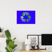 Symbool met Poster op aarde recyclen (Thuiskantoor)