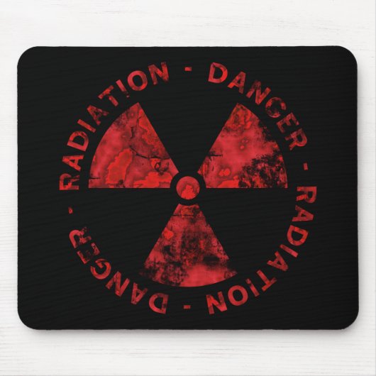 Symbool Mousepad, vervormd rood Muismat (Voorkant)