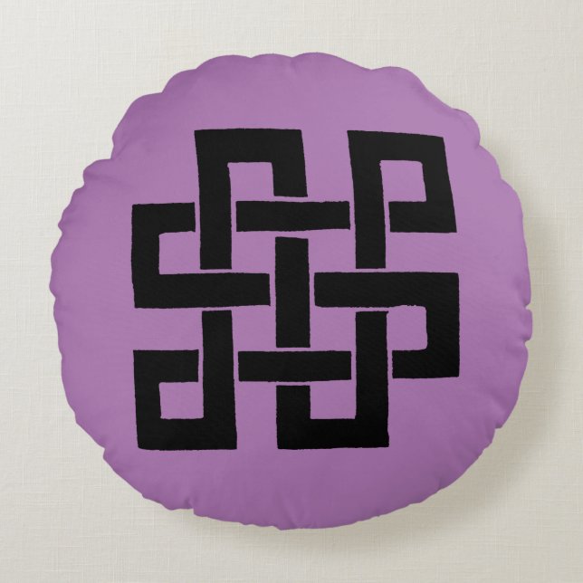 Symbool: Nade-Takara-Nusubi Rond Kussen (Voorkant)