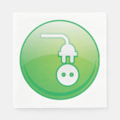 Symbool Napkins Elektrische stekker Servet (Voorkant)