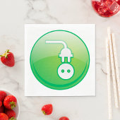 Symbool Napkins Elektrische stekker Servet