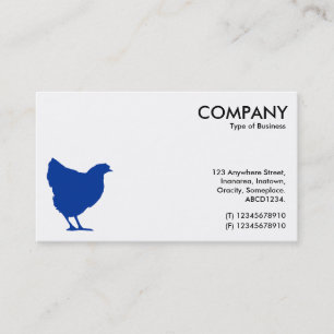 Symbool Navy Blue Hen - wit Visitekaartje