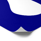 Symbool Navy en White Pi Poster (Hoek)