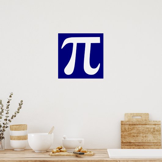 Symbool Navy en White Pi Poster (Keuken)