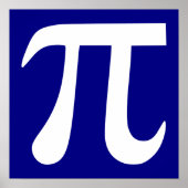 Symbool Navy en White Pi Poster (Voorkant)