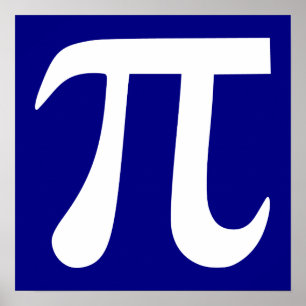 Symbool Navy en White Pi Poster