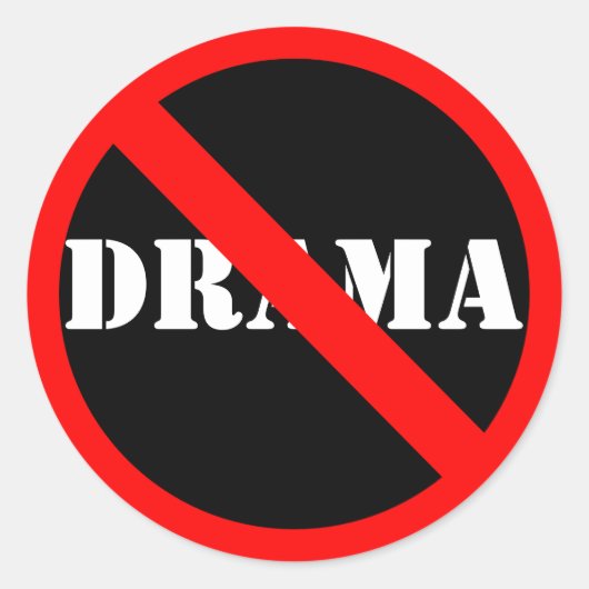 symbool "Nee" Ronde Sticker (Voorkant)