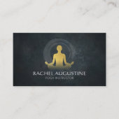 Symbool negeren en gouden Yoga Meditation Instruct Visitekaartje (Voorkant)