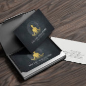 Symbool negeren en gouden Yoga Meditation Instruct Visitekaartje