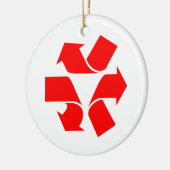 Symbool niet recycleren keramisch ornament (Links)