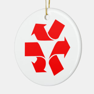 Symbool niet recycleren keramisch ornament
