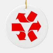 Symbool niet recycleren keramisch ornament (Achterkant)