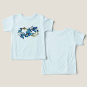 Symbool oneindigheid van Blauwe Morpho Vlinders (Ontwerp Voorkant & Achterkant)