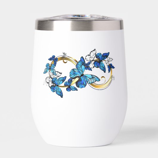 Symbool oneindigheid van Blauwe Morpho Vlinders (Voorkant)