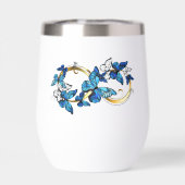 Symbool oneindigheid van Blauwe Morpho Vlinders (Achterkant)
