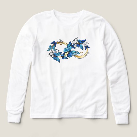 Symbool oneindigheid van blauwe Morpho vlinders (Voorkant)