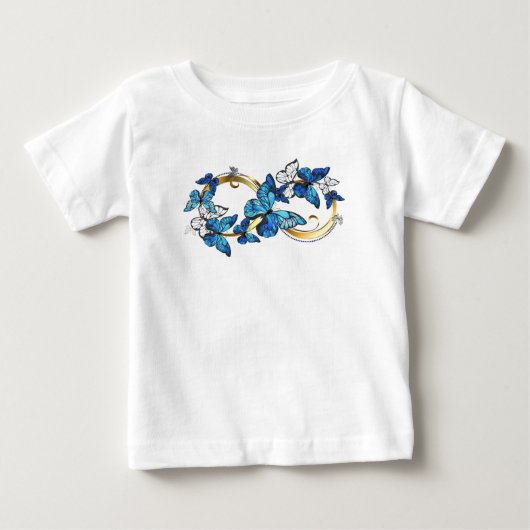 Symbool oneindigheid van Blauwe Morpho Vlinders (Voorkant)
