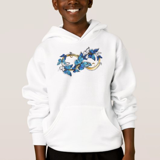Symbool oneindigheid van Blauwe Morpho Vlinders (Voorkant)
