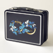 Symbool oneindigheid van blauwe Morpho vlinders (Achterkant)