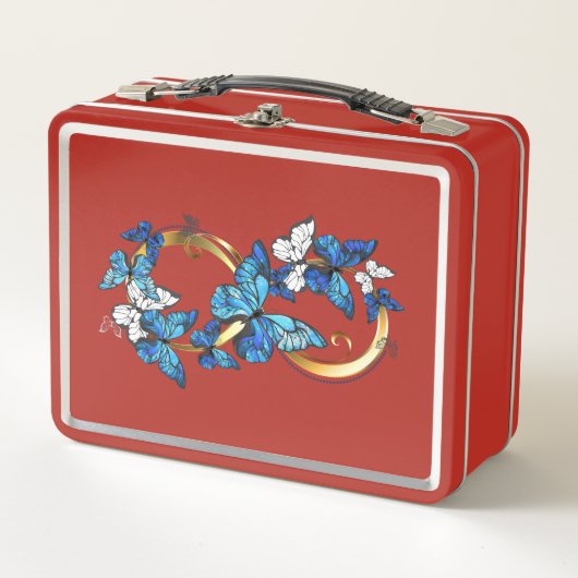 Symbool oneindigheid van blauwe Morpho vlinders (Voorkant)