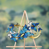 Symbool oneindigheid van Blauwe Morpho Vlinders Acryl Bord (Neutraal)
