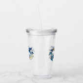 Symbool oneindigheid van Blauwe Morpho Vlinders Acryl Drinkbeker (Links)