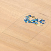 Symbool oneindigheid van blauwe Morpho vlinders Acryl Uitnodigingen (Laagn)