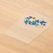 Symbool oneindigheid van Blauwe Morpho Vlinders Acryl Uitnodigingen (Laagn)