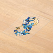 Symbool oneindigheid van blauwe Morpho vlinders Acryl Uitnodigingen (Laagn)