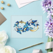 Symbool oneindigheid van blauwe Morpho vlinders Acryl Uitnodigingen (Insitu (Huwelijk))