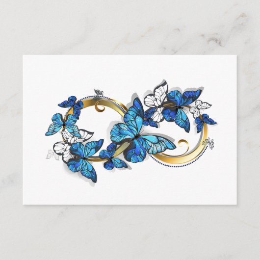 Symbool oneindigheid van Blauwe Morpho Vlinders Advieskaart (Voorkant)