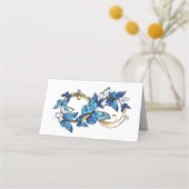 Symbool oneindigheid van blauwe Morpho vlinders Afsprakenkaart (Achterkant)