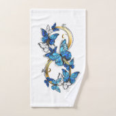 Symbool oneindigheid van blauwe Morpho vlinders Bad Handdoek (Handdoek)