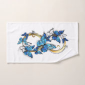 Symbool oneindigheid van blauwe Morpho vlinders Bad Handdoek (Handdoek)