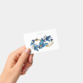 Symbool oneindigheid van blauwe Morpho vlinders Badge (Handheld)