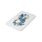 Symbool oneindigheid van blauwe Morpho vlinders Badmat (Gekanteld)