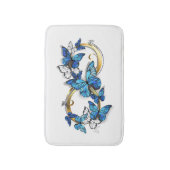 Symbool oneindigheid van blauwe Morpho vlinders Badmat (Voorkant Verticaal)