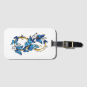 Symbool oneindigheid van blauwe Morpho vlinders Bagagelabel (Voorkant (horizontaal))